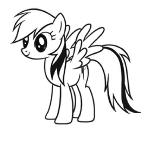 My Little Pony Coloring Pages Rainbow Dash - Part 7